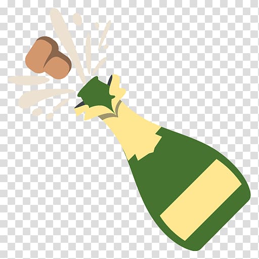 Emoji Champagne Drink Fizz Bottle, champagne bottle transparent background PNG clipart