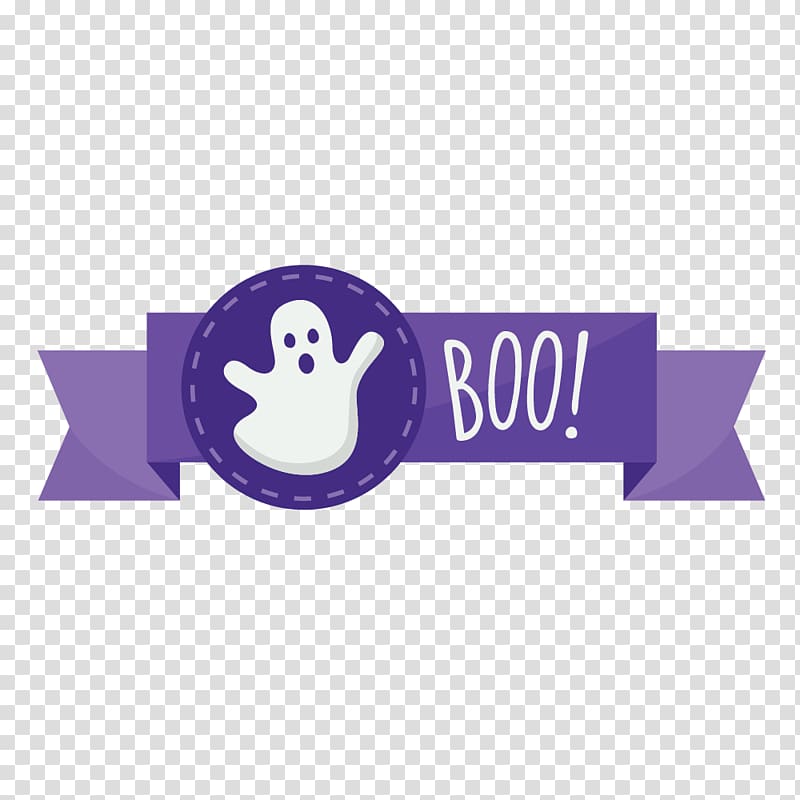 Purple Ribbon Halloween Tag transparent background PNG clipart