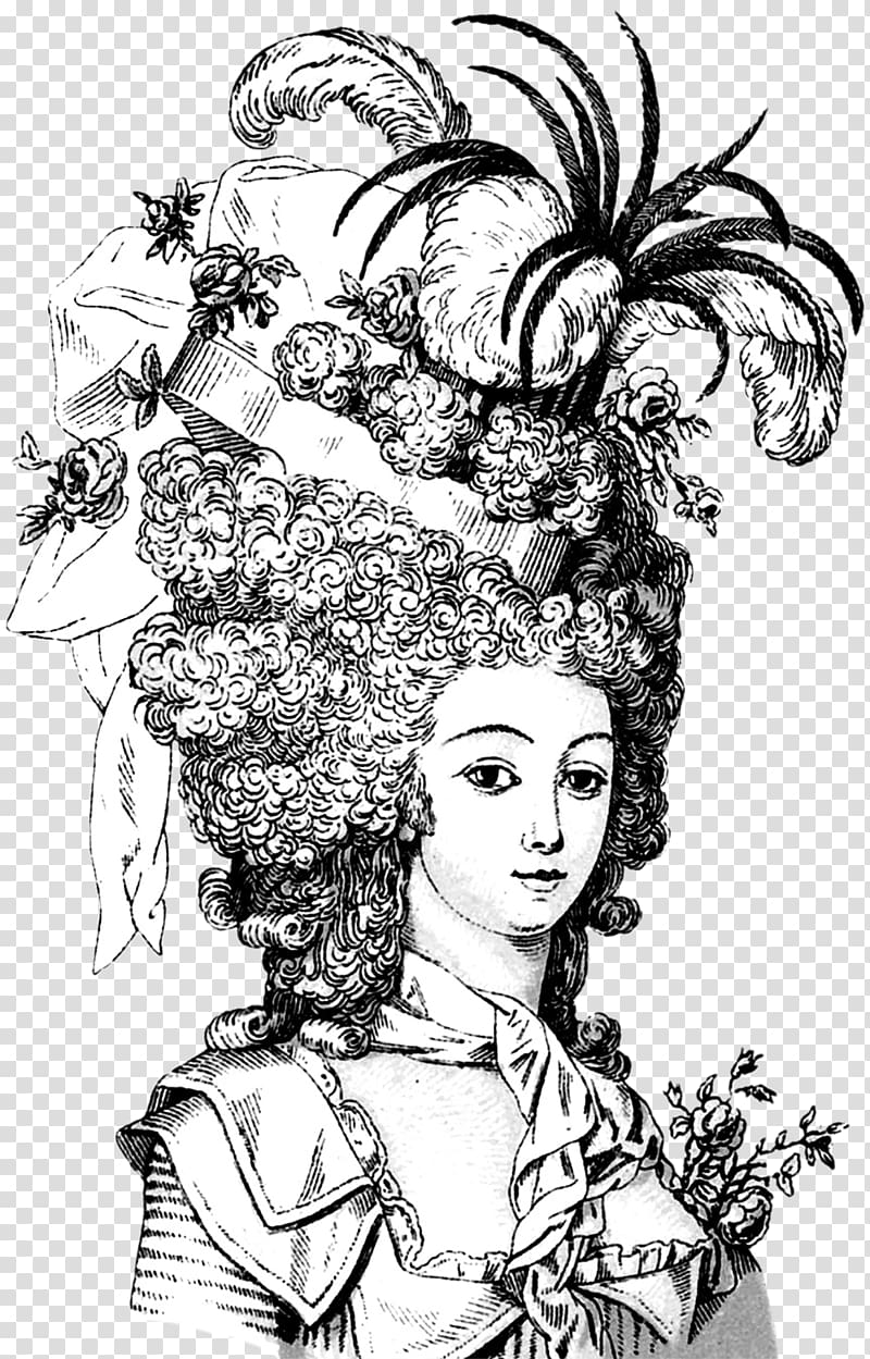 Portrait of Marie Antoinette Palace of Versailles Coloring book Self-Portrait with Thorn Necklace and Hummingbird, Rosa Multiflora transparent background PNG clipart