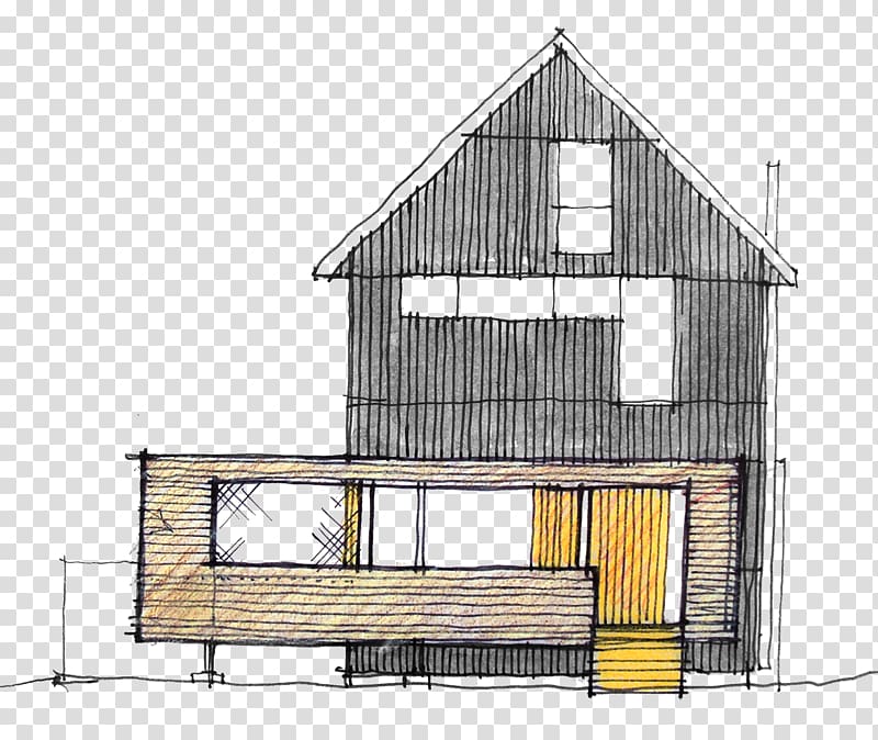 Monteyne Architecture Works Inc. House Building Facade, Modern Home Architectural Sketch transparent background PNG clipart