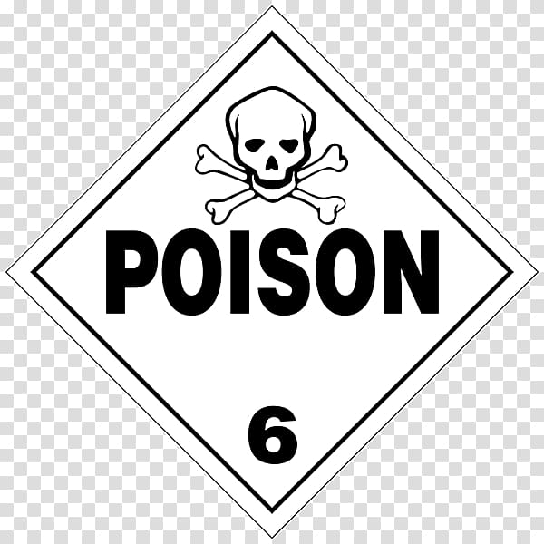 Dangerous goods Placard HAZMAT Class 6 Toxic and infectious substances Poison Toxicity, others transparent background PNG clipart