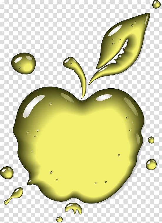 Apple juice Fruit, Crystal Green Apple transparent background PNG clipart