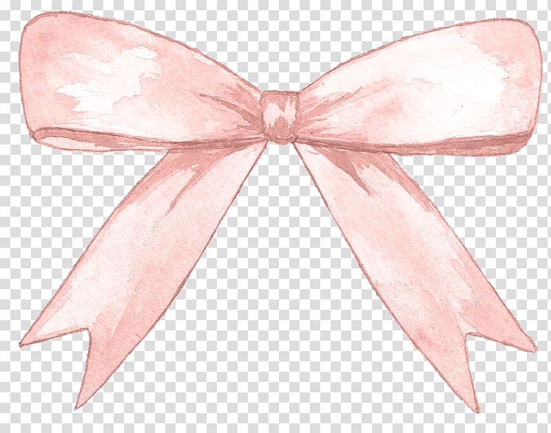 hand painted watercolor pink bow transparent background PNG clipart