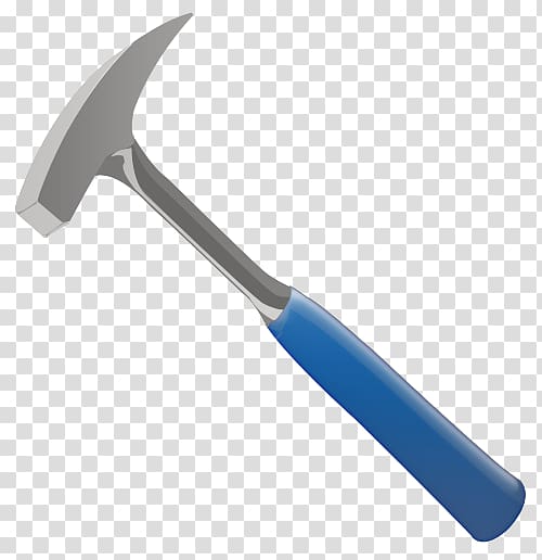 blue pick axe, Geologist\'s hammer Geology Tool, rock transparent background PNG clipart