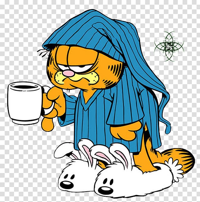 Garfield Morning Humour GIF, garfield transparent background PNG clipart