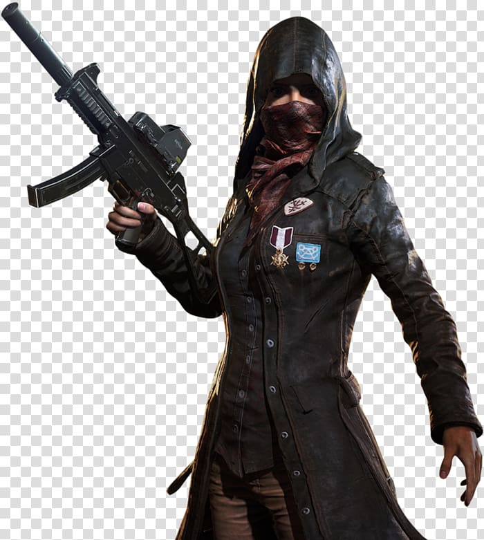 anime character wearing black coat holding rifle, PlayerUnknown\'s Battlegrounds Fortnite Video game Monster Hunter: World T-shirt, T-shirt transparent background PNG clipart