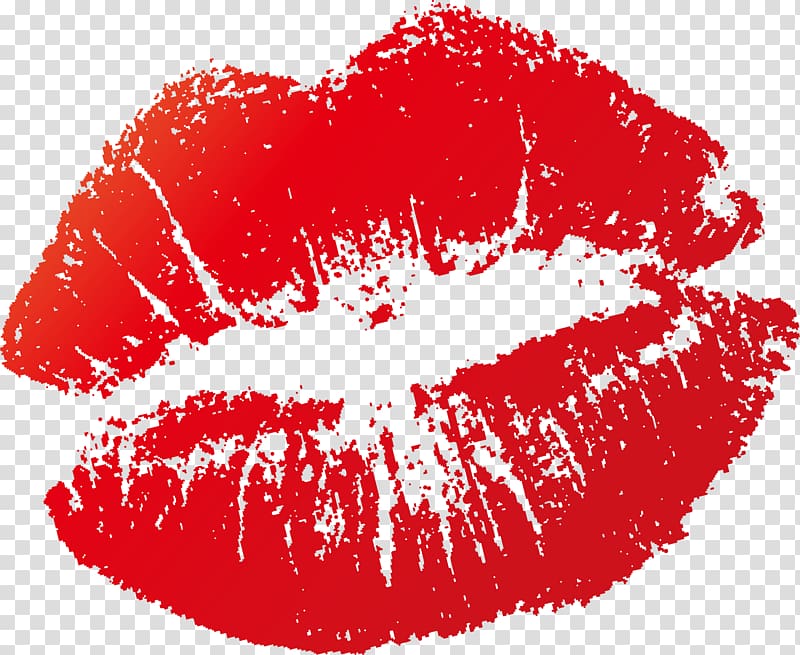 Lip Kiss Euclidean , Cute kisses, red kiss mark illustration transparent background PNG clipart