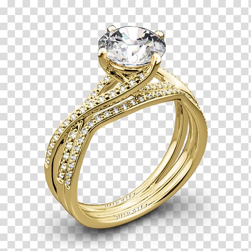 Wedding ring Engagement ring Jewellery Diamond, Yellow Wedding transparent background PNG clipart