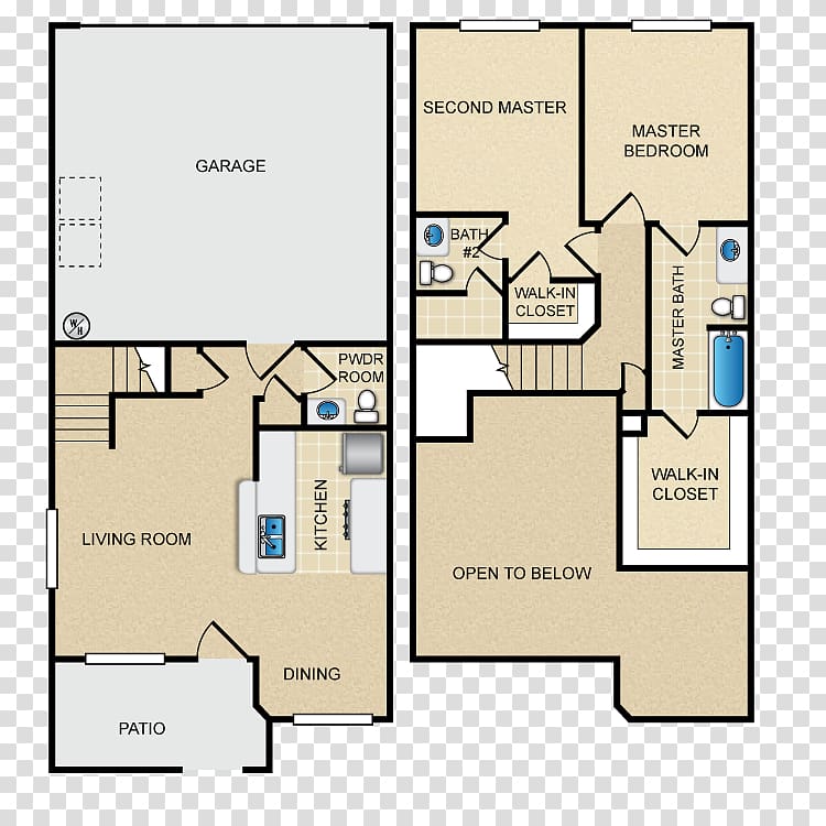 Floor plan Hidden Canyon Village Apartments Bedroom House, house transparent background PNG clipart