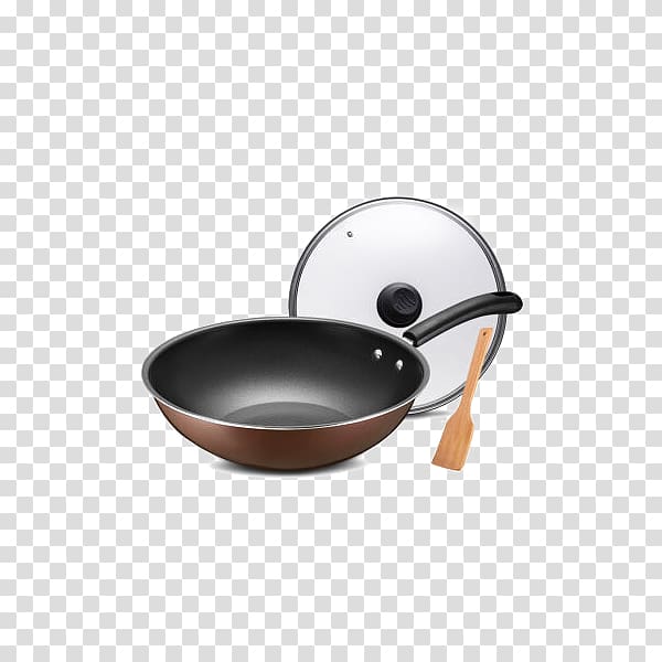 Frying pan Non-stick surface Wok Cookware and bakeware Kitchen stove, ASTAR nonstick wok wok cooker transparent background PNG clipart