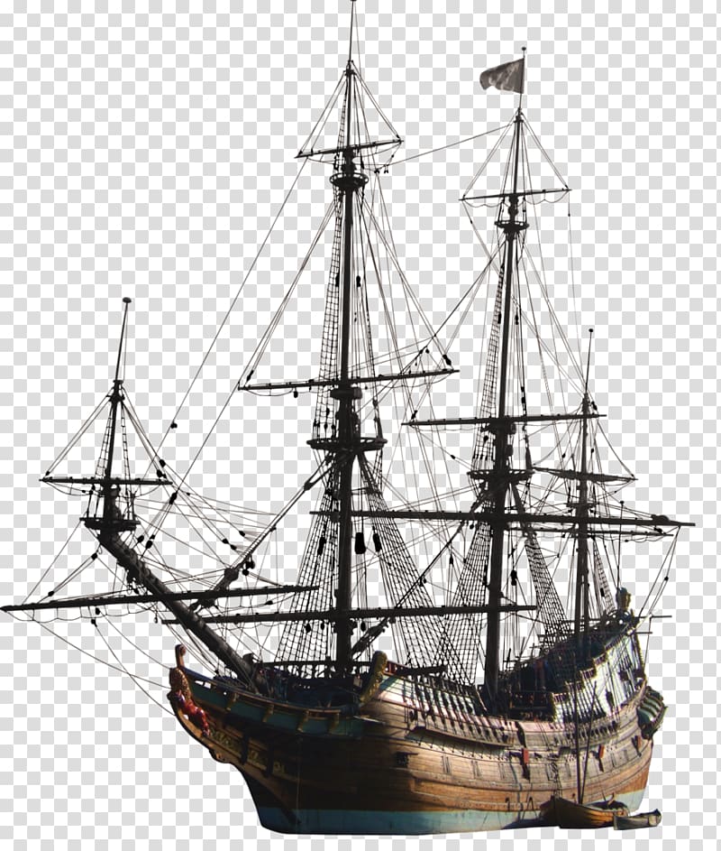 brown galleon ship, Batavia Stad Ship Dutch East India Company Sea captain, Sailing ship transparent background PNG clipart