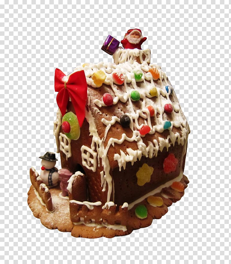 Gingerbread house Ginger snap Fruitcake Chocolate cake, chocolate cake transparent background PNG clipart
