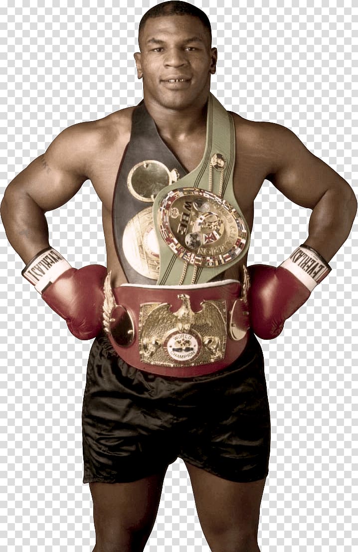 Mike Tyson standing illustration, Mike Tyson Winner With Belt transparent background PNG clipart