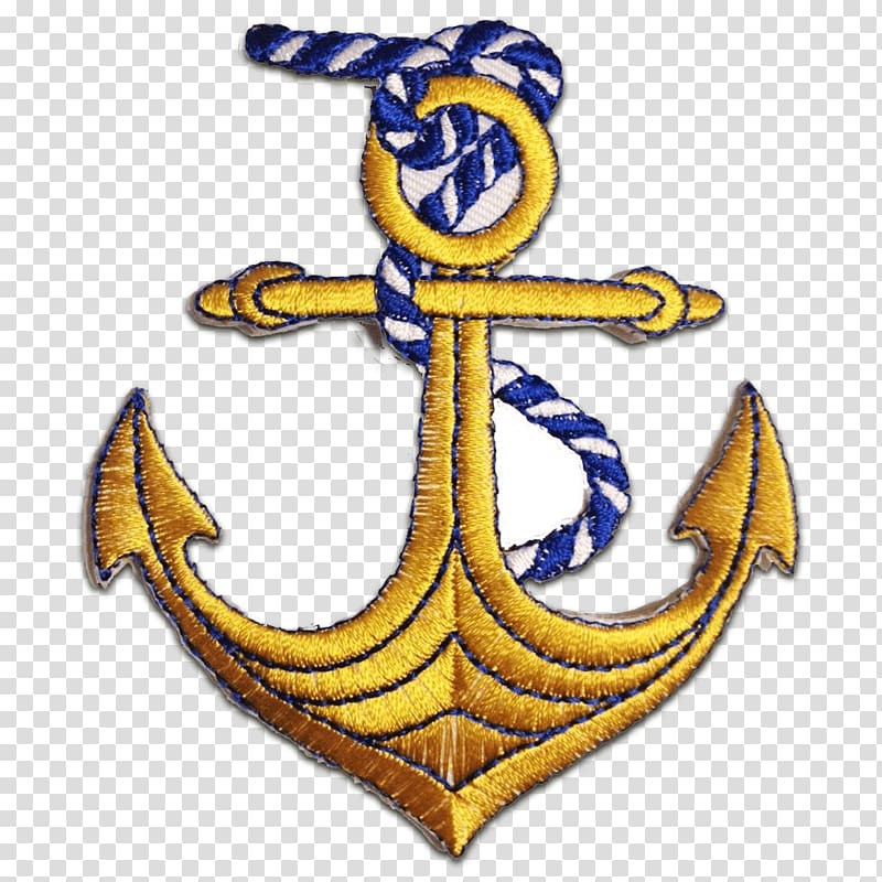 Anchor Embroidered patch Embroidery Sewing Iron-on, anchor transparent background PNG clipart