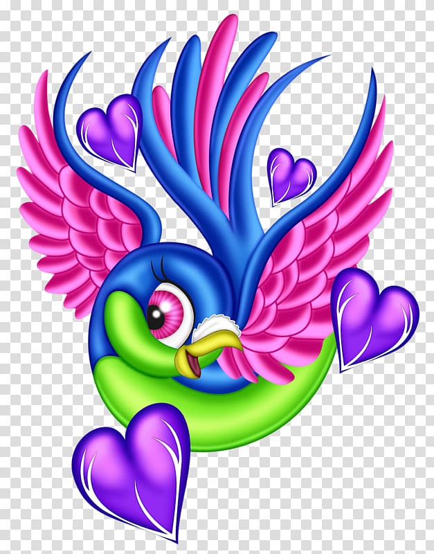 Hummingbird Lovebird Cartoon , Cartoon Peacock transparent background PNG clipart