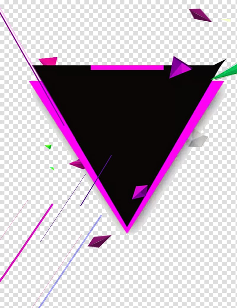 pink and black triangle logo, Color triangle Poster Software, Fashion triangle transparent background PNG clipart