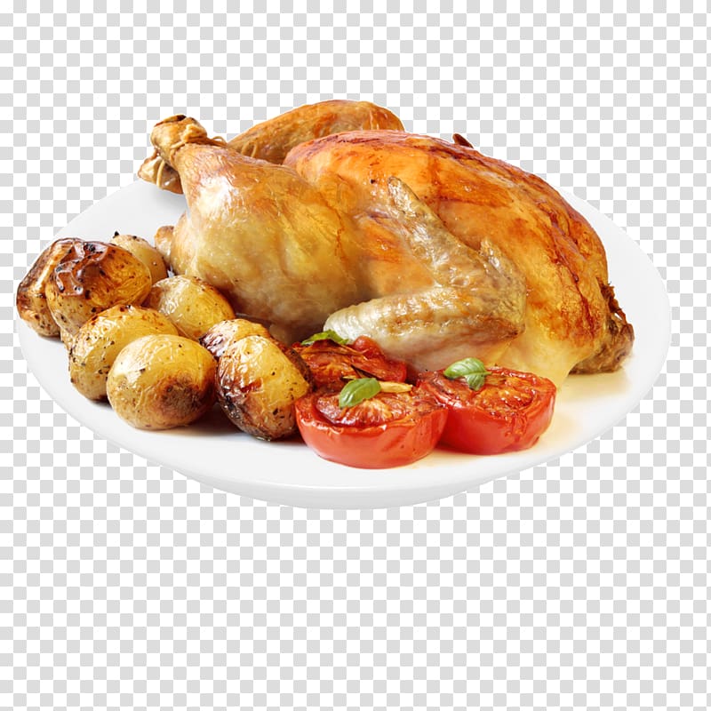 roasted chicken dish, Roast chicken Barbecue chicken Chicken meat Roasting, HD delicious fried chicken poster transparent background PNG clipart