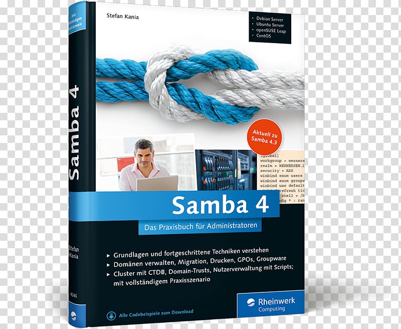 Samba 4: Das Praxisbuch für Administratoren Implementing Samba 4 Linux-Server: Das umfassende Handbuch Rheinwerk Verlag Book, book transparent background PNG clipart