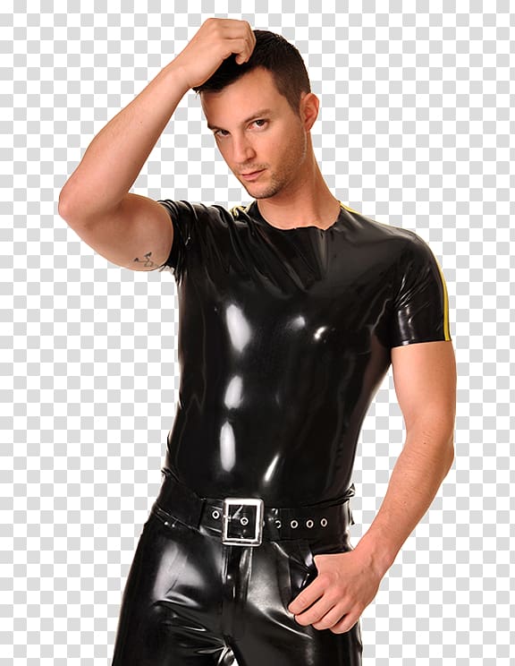 Latex clothing Shoulder, Men Vest transparent background PNG clipart