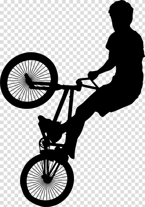 BMX bike Bicycle Cycling Silhouette, Bicycle transparent background PNG clipart