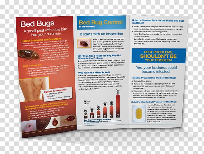 Bed bug Brochure Pest Control Rat, Trifold Brochure transparent background PNG clipart