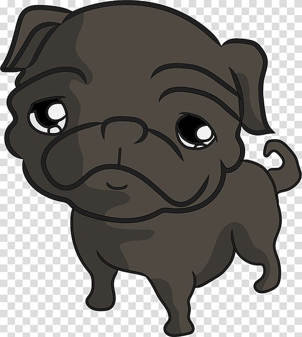 Pug Puppy Dog breed Companion dog Non-sporting group, puppy transparent background PNG clipart