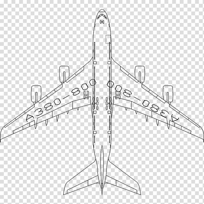 Airplane /m/02csf Airbus A380 Drawing, airplane transparent background PNG clipart
