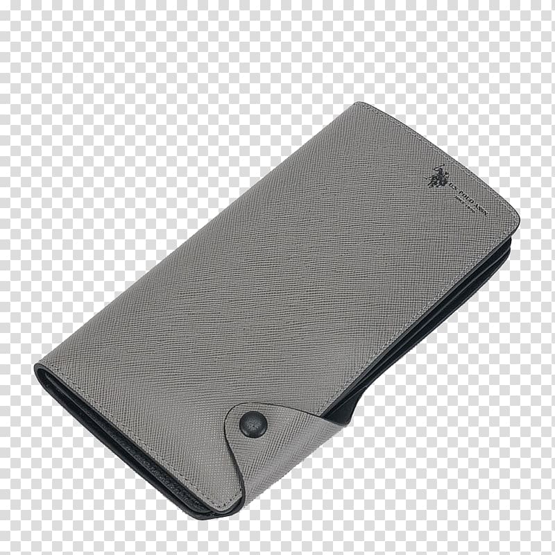 Wallet Computer hardware, Gray wallet with buttons transparent background PNG clipart