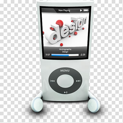 white and gray music player, ipod multimedia hardware, iPodPhonesWhite transparent background PNG clipart