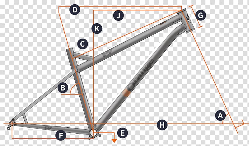 Bicycle Frames Orange Mountain Bikes Hardtail, Bicycle transparent background PNG clipart