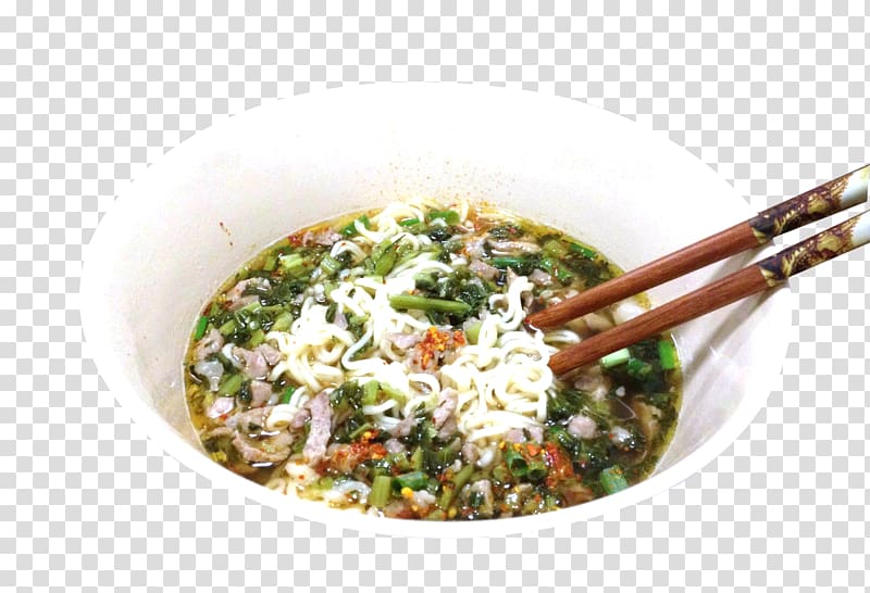 Instant noodle Vegetarian cuisine Pasta Asian cuisine, Wild green onion plane transparent background PNG clipart