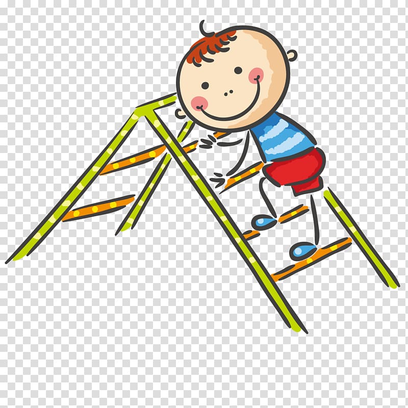 Child Climbing Ladder Clipart