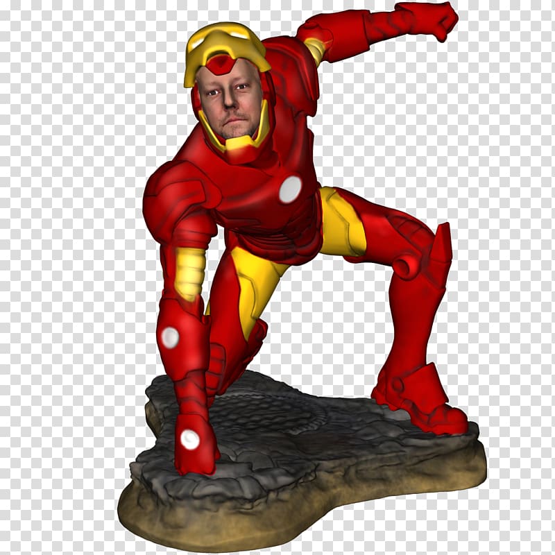 Superhero Figurine Animated cartoon, iron man transparent background PNG clipart
