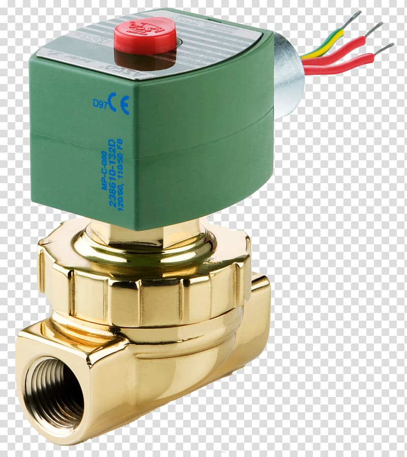 Solenoid valve Brass National pipe thread, Brass transparent background PNG clipart