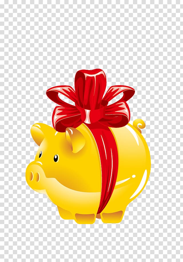 Domestic pig Piggy bank Coin, Pig saving money transparent background PNG clipart