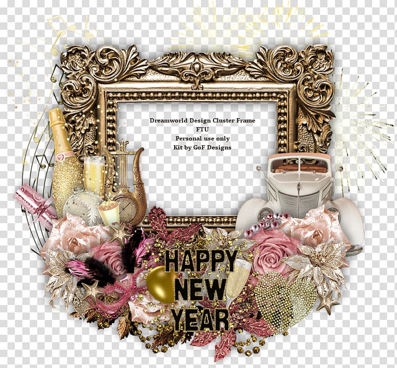 Frames , new year design transparent background PNG clipart