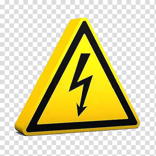Hazard symbol Electricity Risk Safety, high voltage transparent background PNG clipart