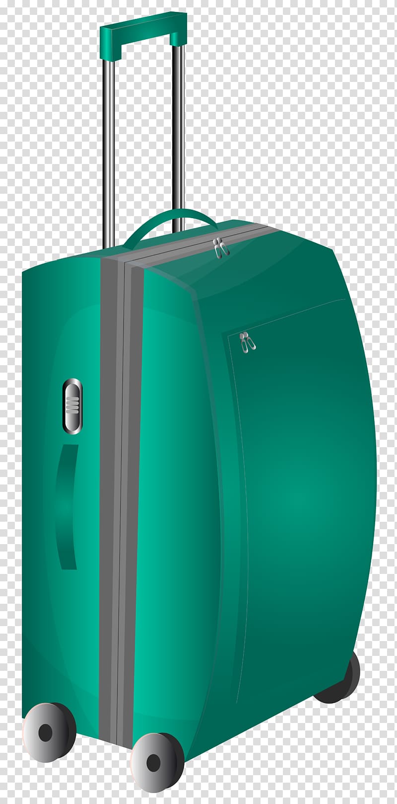 green travel luggage illustration, Suitcase Travel Bag , Green Trolley Travel Bag transparent background PNG clipart