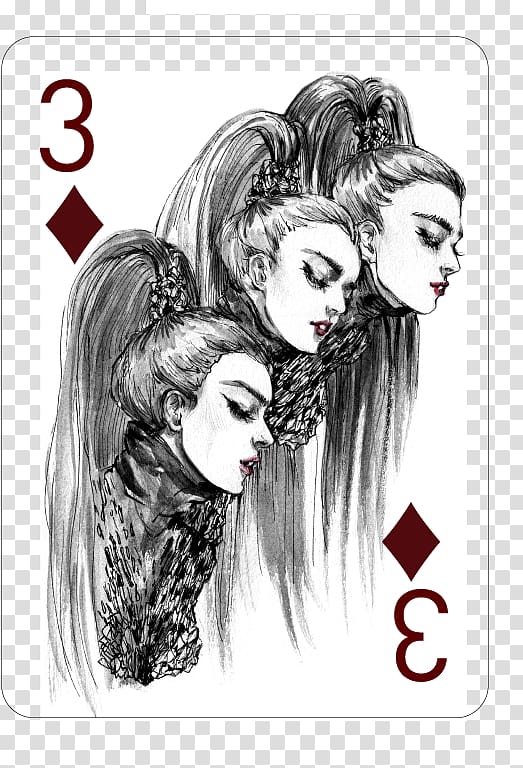 Fashion illustration Drawing Sketch, King of diamonds card transparent background PNG clipart