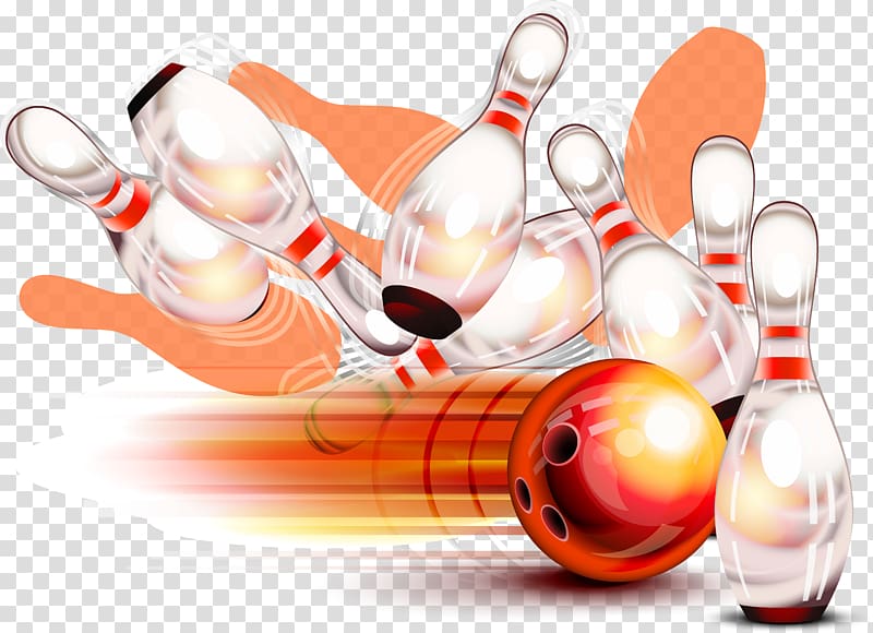 red bowling pin with ball, Bowling pin Bowling ball Strike , Bowling transparent background PNG clipart
