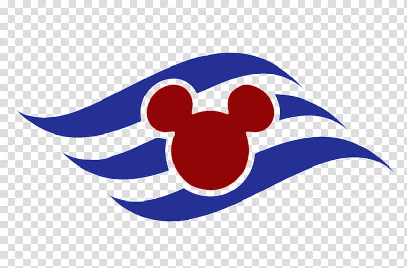 red and blue Disney logo art, Walt Disney World Mickey Mouse Disneyland Resort Disney Cruise Line , cruise transparent background PNG clipart