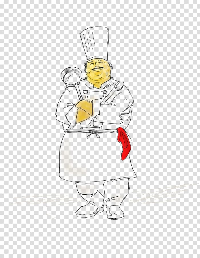 Drawing Art Clothing, fat chef transparent background PNG clipart