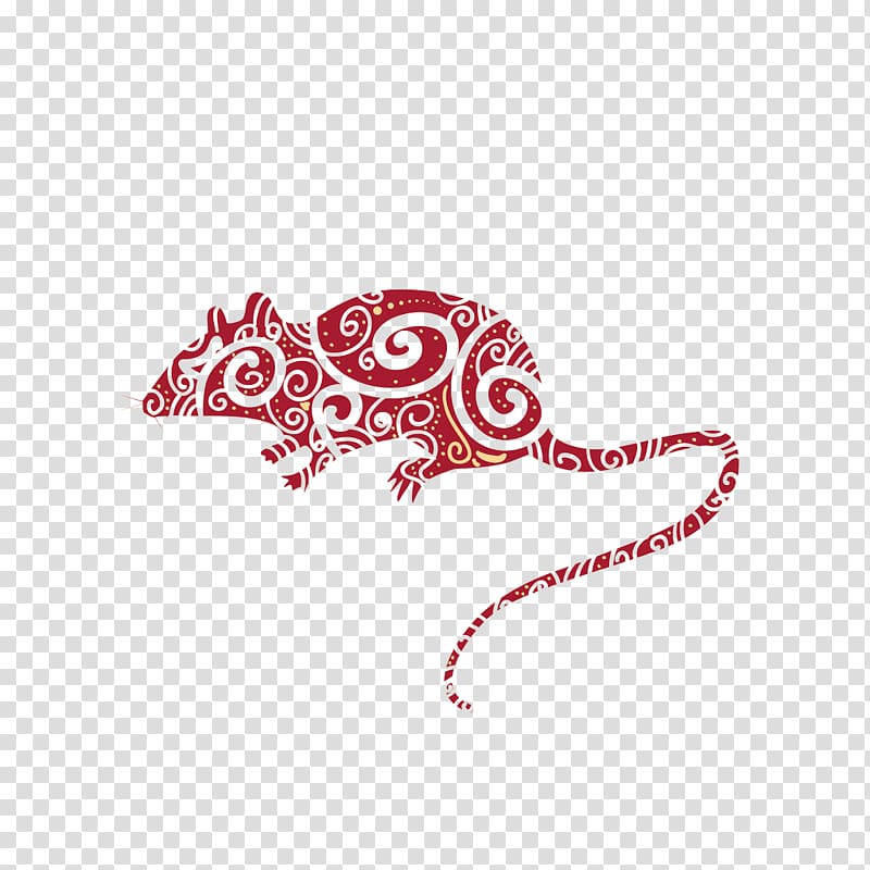 Chinese zodiac Rat Chinese New Year Illustration, Zodiac Rat transparent background PNG clipart