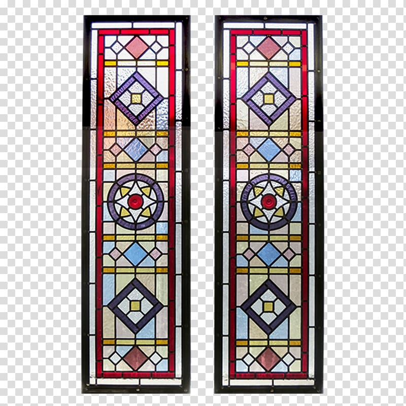 stained glass window door