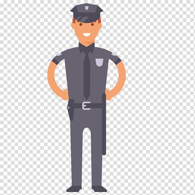 Police officer Euclidean Illustration, A uniformed policeman transparent background PNG clipart