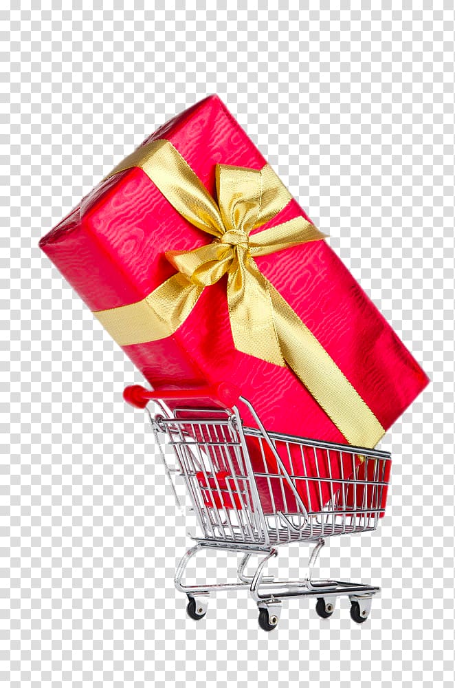 Gift Shopping cart Shopping list, Creative gift shopping cart transparent background PNG clipart