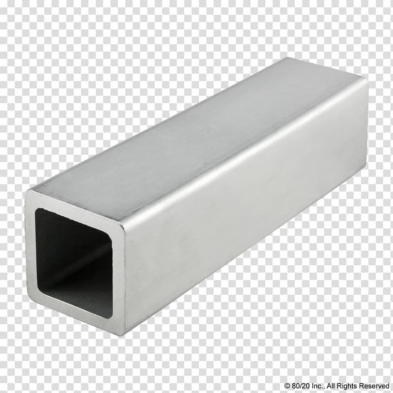 80/20 Tube Mill finish Surface finishing Metal, metal square tube transparent background PNG clipart