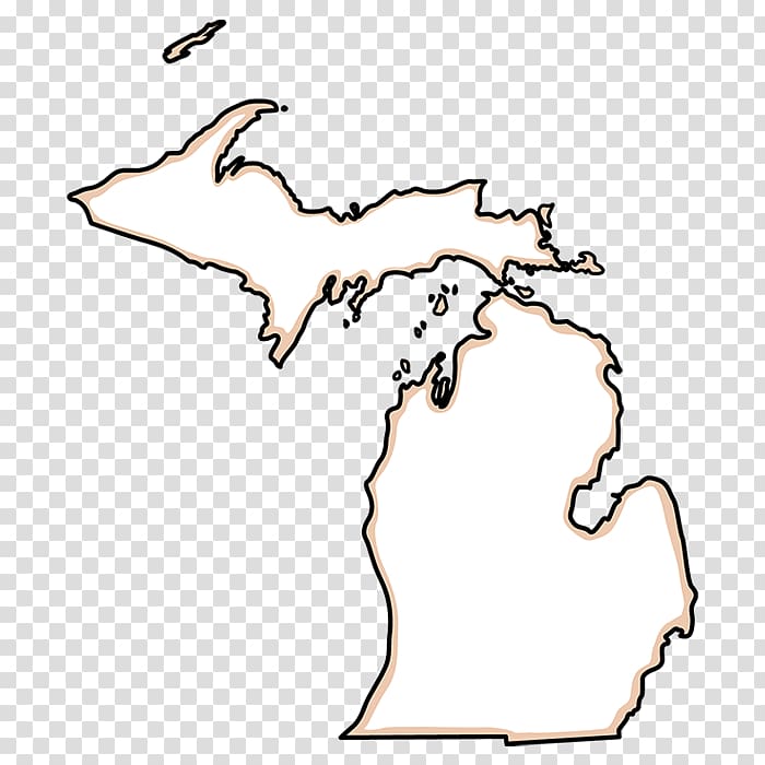 Upper Peninsula of Michigan Map Northern Michigan, map transparent background PNG clipart