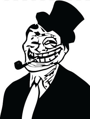 Internet troll Trollface Sadness Rage comic, troll, white, face, text png