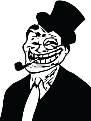 Trollface Internet troll Rage comic Sadness, meme, white, face png